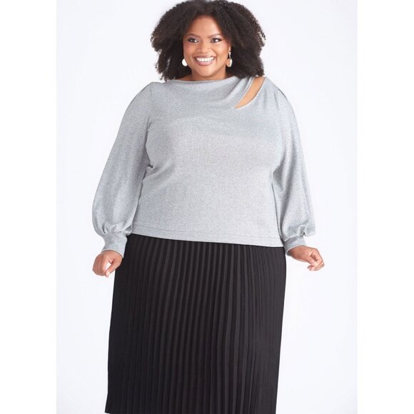 Simplicity Sewing Pattern S9680 Womens Asymmetrical Top Sizes Plus 20W-28W Easy - Picture 3 of 7